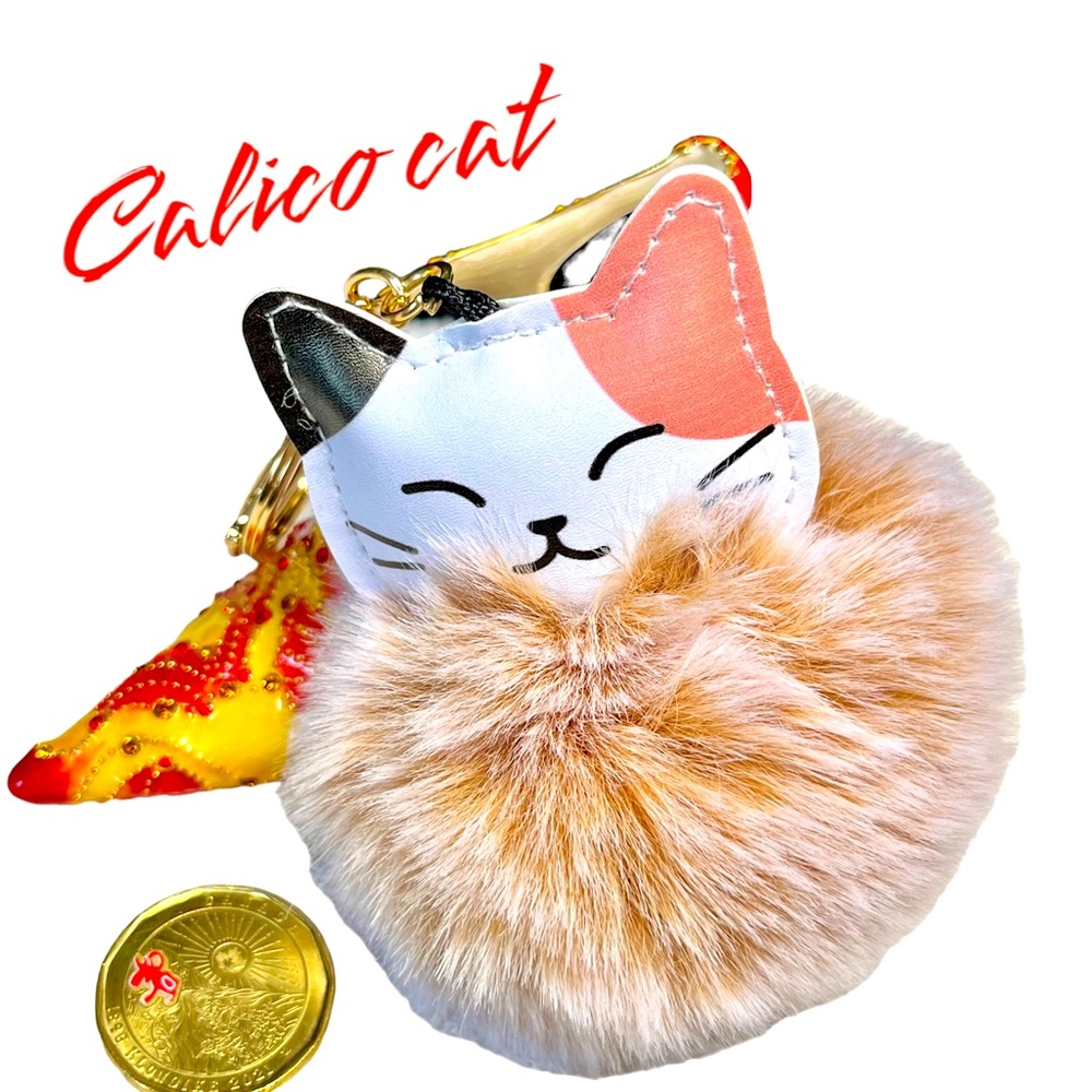 2/20 Fun fur keychain cat -pet lover
